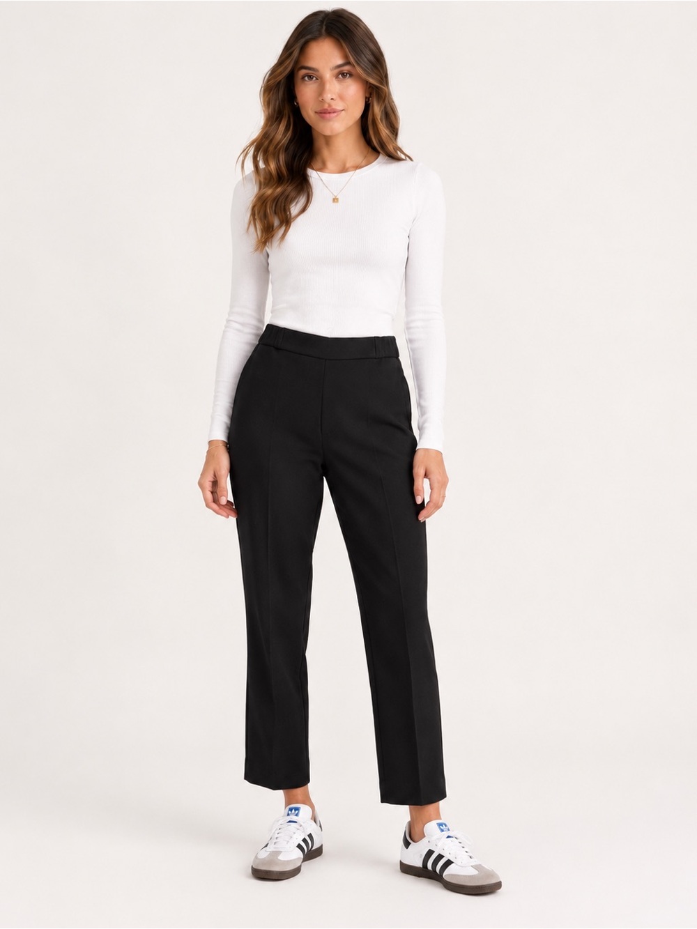 Wilfred Darontal Pull-On Cropped Tapered Pants Black Size 6 Aritzia